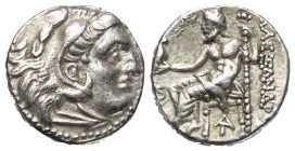 Königreich Makedonien. Alexander III. der Große (336 - 323 v. Chr.).

 Drachme (Silber). Ca. 319 - 305 v. Chr. Magnesia am Mäander.
Vs: Kopf des ju...