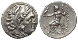 Königreich Makedonien. Alexander III. der Große (336 - 323 v. Chr.).

 Drachme (Silber). Ca. 310 - 301 v. Chr. Lampsakos.
Vs: Kopf des jugendlichen...