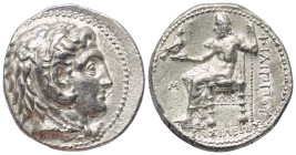 Königreich Makedonien. Philippos III. Arrhidaios (323 - 317 v. Chr.).

 Tetradrachme (Silber). Ca. 323 - 317 v. Chr. Babylon.
Vs: Kopf des jugendli...