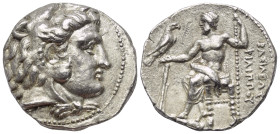 Königreich Makedonien. Philippos III. Arrhidaios (323 - 317 v. Chr.).

 Tetradrachme (Silber). Ca. 323 - 315 v. Chr. Salamis.
Vs: Kopf des jugendli...
