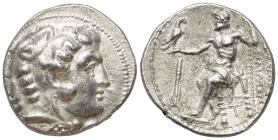 Königreich Makedonien. Philippos III. Arrhidaios (323 - 317 v. Chr.).

 Tetradrachme (Silber). Ca. 323 - 315 v. Chr. Salamis.
Vs: Kopf des jugendli...