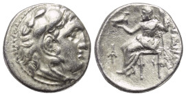 Königreich Makedonien. Philippos III. Arrhidaios (323 - 317 v. Chr.).

 Drachme (Silber). Ca. 323 - 319 v. Chr. Magnesia am Mäander.
Vs: Kopf des j...