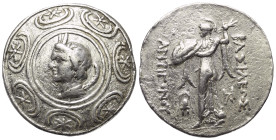 Königreich Makedonien. Antigonos II. Gonatas (277 - 239 v. Chr.).

 Tetradrachme (Silber). Ca. 274 - 255 v. Chr. Amphipolis.
Vs: Makedonischer Schi...