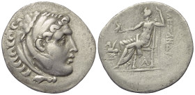 Karien. Alabanda.

 Tetradrachme (Silber). Ca. 188 - 173 v. Chr.
Prägung im Namen Alexanders III. des Großen.

Vs: Kopf des jugendlichen Herakles...