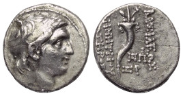 Seleukidisches Königreich. Demetrios I. Soter (162 - 150 v. Chr.).

 Drachme (Silber). Ca. 153 - 152 v. Chr. (Jahr 160). Antiocheia am Orontes.
Vs:...
