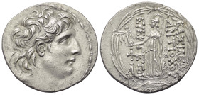 Seleukidisches Königreich. Antiochos VII. Euergetes (138 - 129 v. Chr.).

 Tetradrachme (Silber). Ca. 138 - 129 v. Chr. Antiochia am Orontes.
Vs: K...