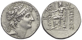 Seleukidisches Königreich. Alexander II. Zabinas (128 - 122 v. Chr.).

 Tetradrachme (Silber). Ca. 128 - 122 v. Chr. Antiocheia am Orontes.
Vs: Kop...
