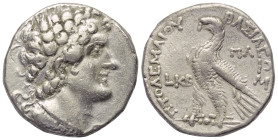 Ptolemäisches Königreich. Ptolemaios VI. Philometor (180 - 145 v. Chr.).

 Tetradrachme (Silber). 160 / 159 v. Chr. (Jahr 22). Alexandria.
Vs: Kopf...