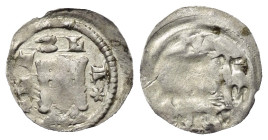 Ungarn. Ladislaus IV. (1272 - 1290).

 Denar (Silber).
Vs: *LAZLA*. Bekrönter Kopf frontal. 
Rs: Steigender Löwe links. 

12 mm. 0,34 g. 

Ung...
