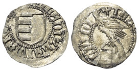 Walachei - Fürstentum. Vladislav I. (1364 - 1377).

 Ducat (Silber).
Typ III.

Vs: + M(oneta) LADISLAI WAIWODE. Gespaltenes Wappenschild.
Rs: TR...