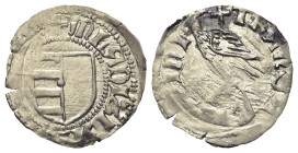Walachei - Fürstentum. Vladislav I. (1364 - 1377).

 Ducat (Silber).
Typ III.

Vs: + M(oneta) LADISLAI WAIWODE. Gespaltenes Wappenschild.
Rs: TR...