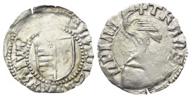Walachei - Fürstentum. Vladislav I. (1364 - 1377).

 Ducat (Silber).
Typ III.

Vs: + M(oneta) LADISLAI WAIWODE. Gespaltenes Wappenschild.
Rs: TR...