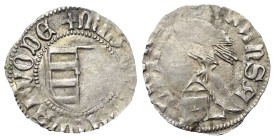 Walachei - Fürstentum. Vladislav I. (1364 - 1377).

 Ducat (Silber).
Typ III.

Vs: + M(oneta) LADISLAI WAIWODE. Gespaltenes Wappenschild.
Rs: TR...