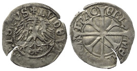 Italien. Piemont. Ludwig II. Fieschi (1528 - 1532).

 Tirolino (Silber).
Vs: Adler, Kopf links. + LUDOVICUS FLISCUS.
Rs: Tiroler Kreuz. MONETA GRE...