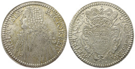 Kroatien. Ragusa - Republik.

 Rektoratstaler (Neuer Taler, Silber). 1767 DM. Ragusa.
Vs: Männliches Brustbild mit Allongeperücke links.
Rs: Bekrö...