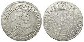 Polen. Königreich. Johann II. Kasimir (1649-1668).

 Ort (Silber). 1668 TLB. Bromberg (Bydgoszcz).
Vs: Bekröntes Brustbild rechts.
Rs: Bekröntes v...