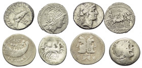 Römische Münzen - Lots. Republik.


Lot (4 Stück, Silber): Republikanische Denare aus dem späten 2. und 1. Jh. v . Chr.

Meist schön.

Verkauft...