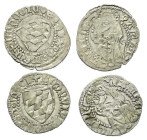 Mittelalter - Lots.

Italien. Aquileia - Patriarchat Ludwig II. von Teck (1412 - 1420).

Lot (2 Stück, Silber): Denar.
Vs: Wappen.
Rs: Maria mit...