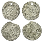 Mittelalter - Lots.


Italien. Aquileia - Patriarchat Ludwig II. von Teck (1412 - 1420).

Lot (2 Stück, Silber): Denar.
Vs: Wappen.
Rs: Maria m...