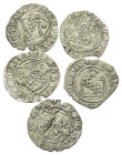 Mittelalter - Lots.


Italien. Aquileia - Patriarchat. Antonio II. (1402 - 1411).

Lot (5 Stück, Silber): Denar.
Vs: Wappen.
Rs: Adler frontal ...