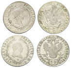 Österreich - Lots.


Kaisertum Österreich.
Franz I. (1804 - 1835).

Lot (2 Stück, Silber): 20 Kreuzer 1818 A und 1830 E.

Sehr schön - vorzügl...
