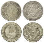 Österreich - Lots.

Habsburger bis 1806.
Maria Theresia (1740 - 1780).

Lot (2 Stück, Silber): 20 Kreuzer 1754 und 1765.

Sehr schön.

Verkau...