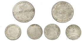 Österreich - Lots.


Salzburg und Deutschland vor 1871.
Gemischt.

Lot (3 Stück, Silber): 20 Kreuzer 1780, 6 Kreuzer 1809 und 1840.

Schön - s...