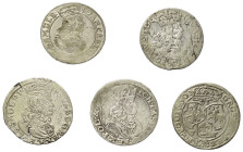 Europa - Lots.


Polen. Königreich. 
Johann II. Kasimir (1649-1668).

Lot (5 Stück, Silber):
Sechsgröscher (Szostak). 2x 1660 TT. Bydgoszcz, 16...