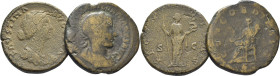 IMPERIO ROMANO. Faustina hija. Sestercio. Otro de Gordiano. Lote de 2