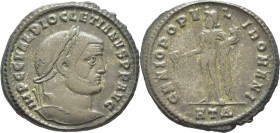 IMPERIO ROMANO. Diocleciano. Heraclea 4ª oficina. Follis
