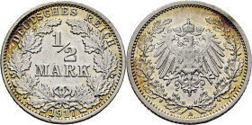 ALEMANIA. Guillermo II. Imperio. 1/2 marco. 1917A. EBC+