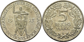ALEMANIA. Weimar Rep. Rheinlande. 5 Reich marcos. 1925G. Buen ejemplar. Atractiva. Escasa