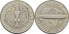 ALEMANIA. Weimar Rep. Zeppelin, vuelo intercontinental en 1929. 3 Reich marcos