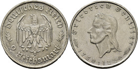 ALEMANIA. III Reich. Friedrich Schiller 175 años. 2 Reich marcos. SC-