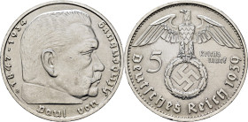 ALEMANIA. III Reich. Hindenburg. 5 marcos. 1939 B. Casi SC-