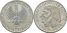 ALEMANIA Federal. J. G. Fichte 1762-1814. 5 marcos. 1964J . Casi SC/SC-. Atractiva