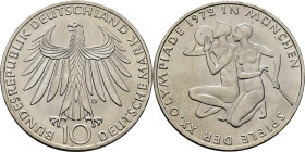ALEMANIA Federal. XX Olimpiada Múnich 1972. 10 marcos. 1972D. FDC. Estupenda