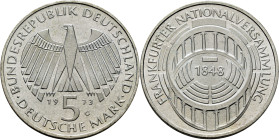 ALEMANIA Federal. Museo Nacional Frankfurt. 5 marcos. 1973G. FDC. Estupenda