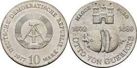 ALEMANIA del Este. Otto Von Guericke 1602-1686. 10 marcos. 1977. FDC. Estupenda. Magnífica