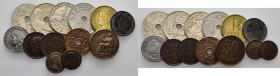 ALFONSO XIII. 2 céntimos. 1911 y 1912 (2). 1 céntimo 1906 (2). Lote de 13