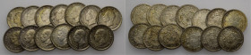 ALFONSO XIII. 50 céntimos. 1904*0-4 y 1926 (12). SMV y PCS. Lote de 13