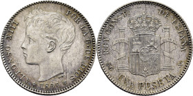 ALFONSO XIII. 1 peseta. 1899*18-99. SGV. Casi SC-