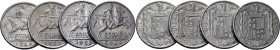 ESTADO ESPAÑOL. Jinete ibérico. 10 céntimos. 1940, 1941, 1945 y 1953. Lote de 4