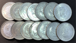 ESTADO ESPAÑOL. 25 pesetas. 1957*58, *59, *61, *64 a *72, *74, *75… Lote de 28