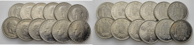 ESTADO ESPAÑOL. 5 pesetas. 1949*19-50 (9). JUAN CARLOS I. 100 pesetas… Lote de 12