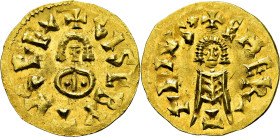 SISEBUTO. Emérita. Tremis. (612-621). EBC-/EBC. Buen ejemplar