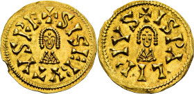 SISEBUTO. Ispali. Tremis. (612-621). Casi SC-. Muy buen ejemplar
