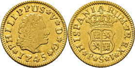 FELIPE V. Sevilla. 1/2 escudo. 1745. PJ