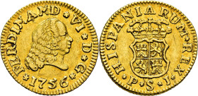 FERNANDO VI. Sevilla. 1/2 escudo. 1756. PJ. Cierto atractivo