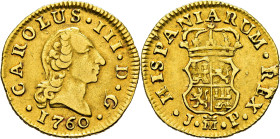 CARLOS III. Madrid. 1/2 escudo. 1760. JP. Cierto atractivo